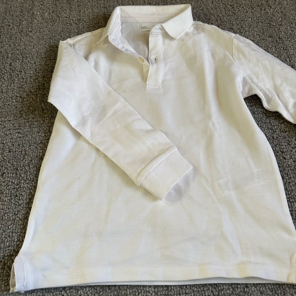 Zara white long sleeves, size: 7yrs; No tags attached but still brand new;
